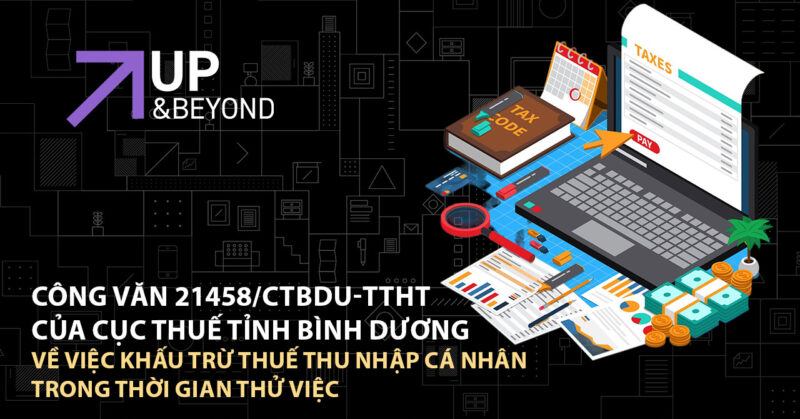 Công văn 21458/CTBDU-TTHT của Cục Thuế tỉnh Bình Dương về việc khấu trừ thuế thu nhập cá nhân trong thời gian thử việc